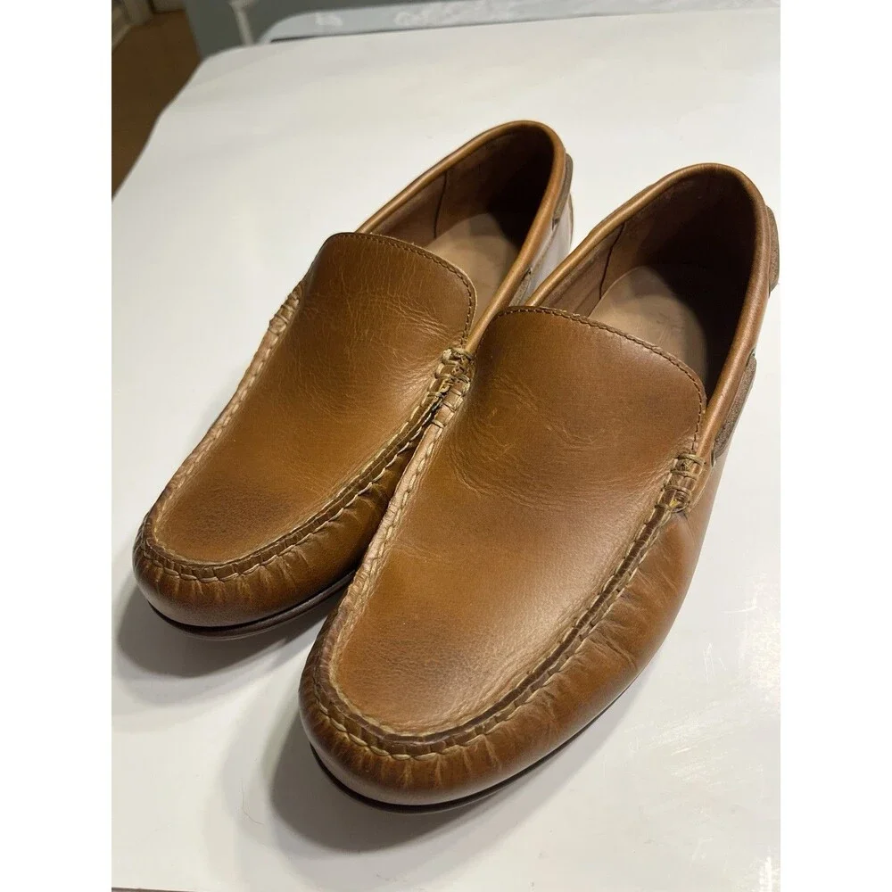 Frye Tan Brown Leather Loafers Men’s Sz 9